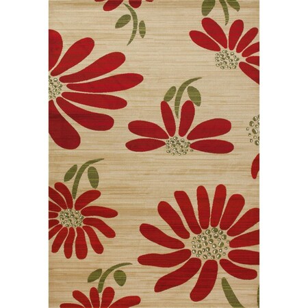 Art Carpet Art Carpet 841864117561 3 x 4 ft. Antigua Collection Spring Daisy Woven Area Rug; Beige 841864117561